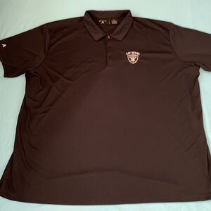 ANTIGUA LAS VEGAS RAIDERS tribute NFL polo short sleeve embroidered NEW size 3X